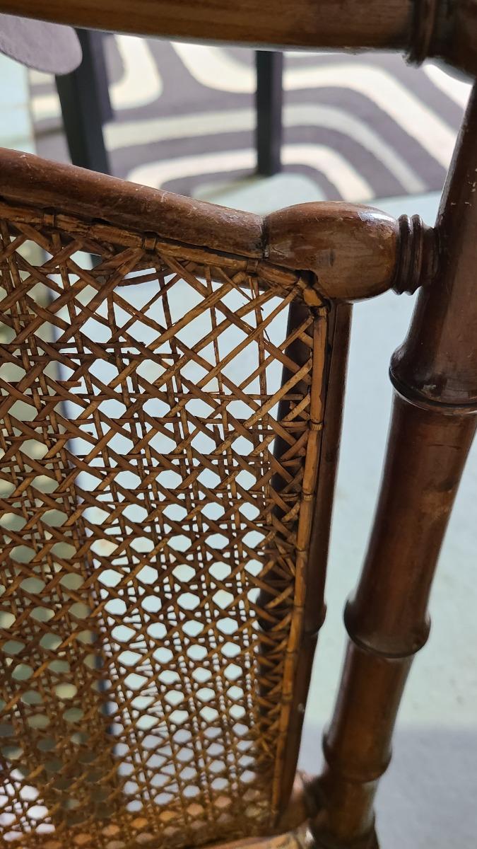 CHAISES FACON BAMBOU ET CANNAGE 1900
