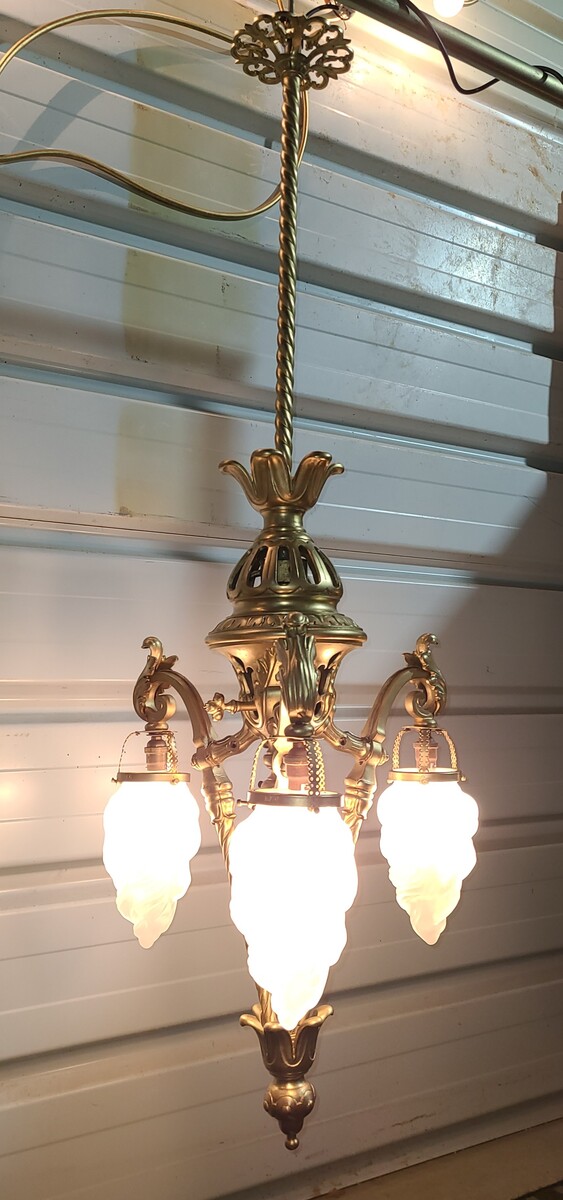 Lanterne Eclairage public bronze XIX Siecle