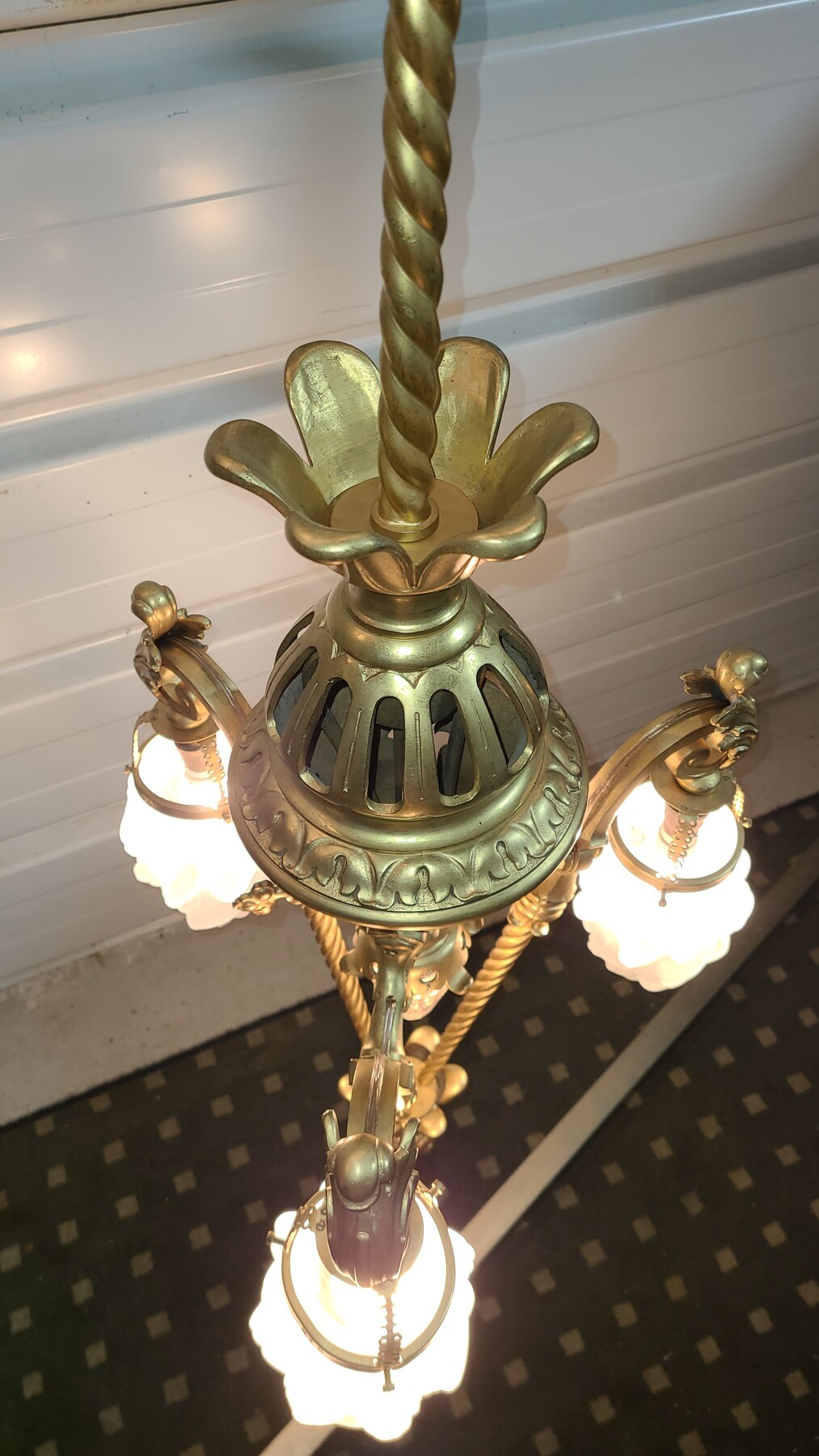 Lanterne Eclairage public bronze XIX Siecle