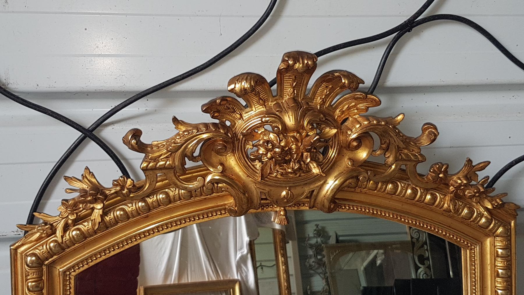 Miroir Doré  Napoléon III  162 Cm X 0.90 Cm