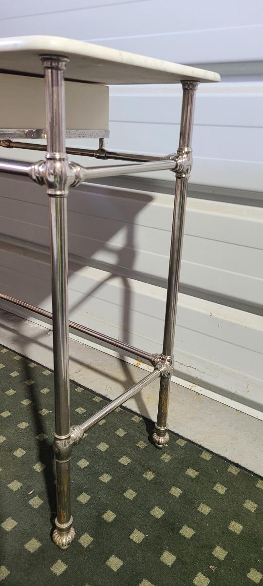 Table De Toilette En Laiton Chrome 1900