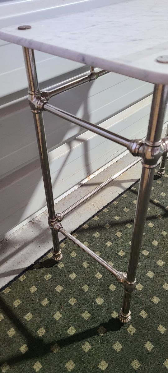 Table De Toilette En Laiton Chrome 1900