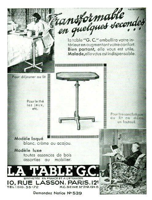 Table Type Caruelle 1900