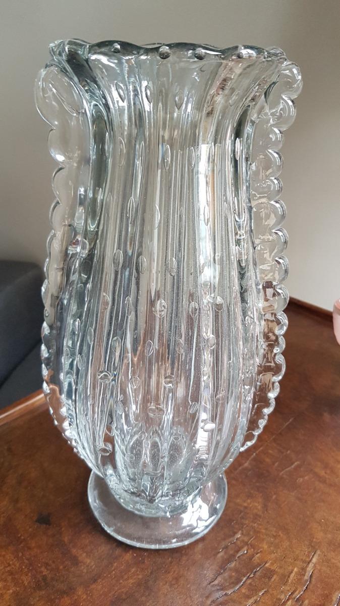 Vase Art Déco En Verre De Murano 