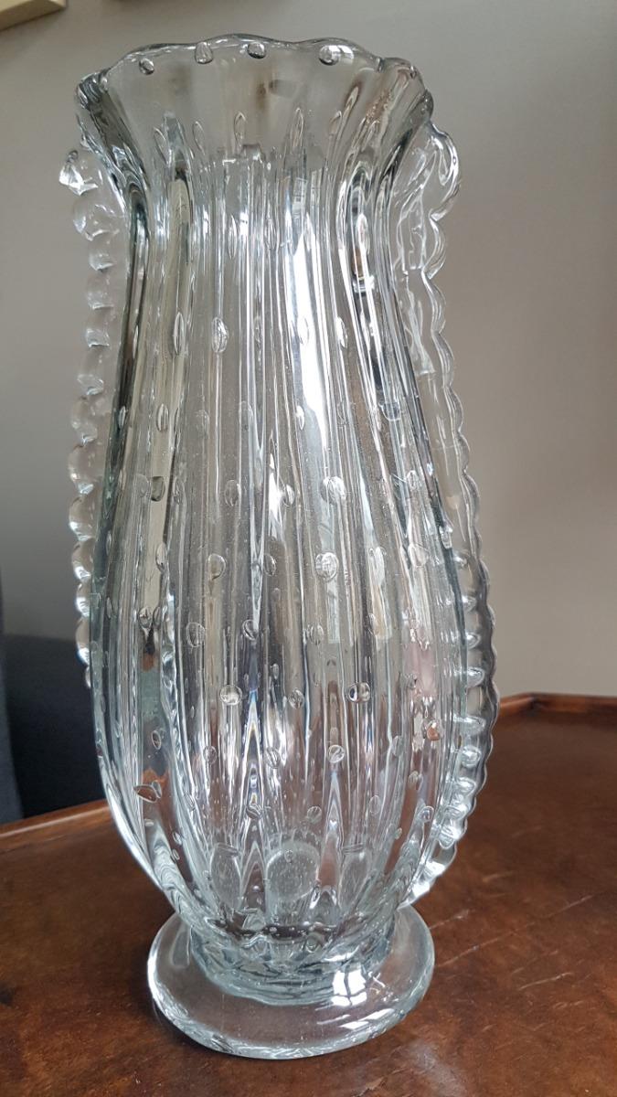 Vase Art Déco En Verre De Murano 